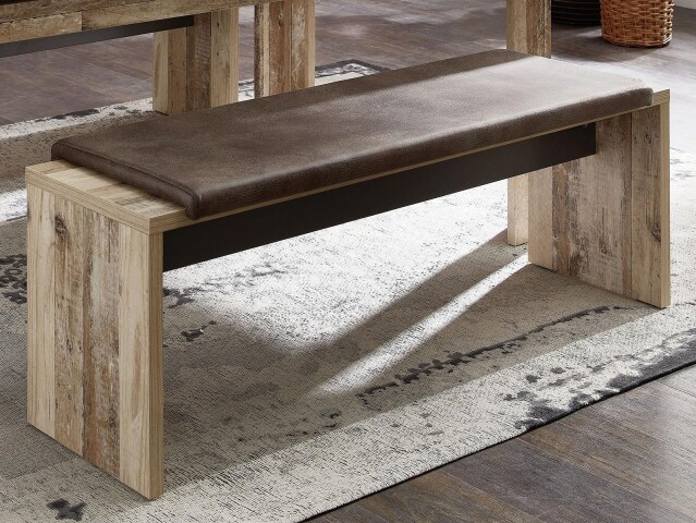 Essbank >Roger I< in Vintage/Braun - 130x49x40cm (BxHxT)
