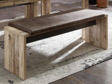 Essbank >Roger I< in Vintage/Braun - 130x49x40cm...