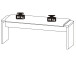 Essbank >Roger I< in Vintage/Braun - 130x49x40cm (BxHxT)