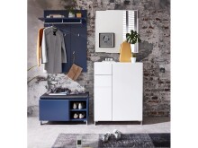 Schuhschrank >Redditch I< in Alufarben aus Kunststoff - 80x104x39cm (BxHxT)