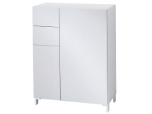 Schuhschrank >Redditch I< in Alufarben aus Kunststoff - 80x104x39cm (BxHxT)