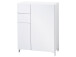 Schuhschrank >Redditch I< in Alufarben aus Kunststoff - 80x104x39cm (BxHxT)
