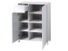 Schuhschrank >Redditch I< in Alufarben aus Kunststoff - 80x104x39cm (BxHxT)