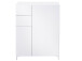 Schuhschrank >Redditch I< in Alufarben aus Kunststoff - 80x104x39cm (BxHxT)