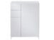 Schuhschrank >Redditch I< in Alufarben aus Kunststoff - 80x104x39cm (BxHxT)