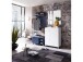 Schuhschrank >Redditch I< in Alufarben aus Kunststoff - 80x104x39cm (BxHxT)