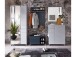 Schuhschrank >Redditch I< in Alufarben aus Kunststoff - 80x104x39cm (BxHxT)