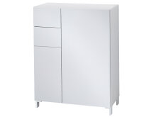 Schuhschrank >Redditch< in Lichtgrau aus Kunststoff - 80x104x39cm (BxHxT)