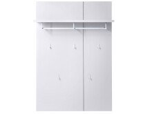 Garderobenpaneel >Redditch< in Weiß aus MDF - 80x116x30cm (BxHxT)