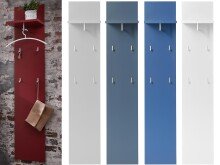 Garderobenpaneel >Redditch< in Silber aus MDF -...