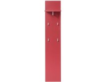 Garderobenpaneel >Redditch< in rot aus MDF - 32x164x30cm (BxHxT)