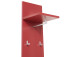 Garderobenpaneel >Redditch< in rot aus MDF - 32x164x30cm (BxHxT)