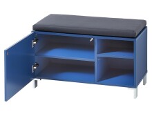 Sitzbank >Redditch< in Alufarben aus Kunststoff - 80x48x39cm (BxHxT)