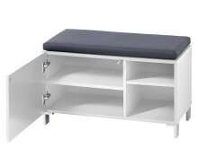 Sitzbank >Redditch< in Alufarben aus Kunststoff - 80x48x39cm (BxHxT)