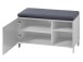 Sitzbank >Redditch< in Alufarben aus Kunststoff - 80x48x39cm (BxHxT)