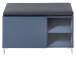 Sitzbank >Redditch< in Alufarben aus Kunststoff - 80x48x39cm (BxHxT)