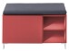 Sitzbank >Redditch< in Alufarben aus Kunststoff - 80x48x39cm (BxHxT)