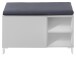Sitzbank >Redditch< in Alufarben aus Kunststoff - 80x48x39cm (BxHxT)
