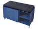 Sitzbank >Redditch< in Alufarben aus Kunststoff - 80x48x39cm (BxHxT)