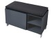 Sitzbank >Redditch< in Alufarben aus Kunststoff - 80x48x39cm (BxHxT)