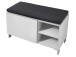 Sitzbank >Redditch< in Alufarben aus Kunststoff - 80x48x39cm (BxHxT)