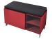 Sitzbank >Redditch< in Alufarben aus Kunststoff - 80x48x39cm (BxHxT)