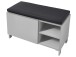 Sitzbank >Redditch< in Alufarben aus Kunststoff - 80x48x39cm (BxHxT)