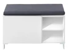 Sitzbank >Redditch< in Weiß aus Kunststoff - 80x48x39cm (BxHxT)