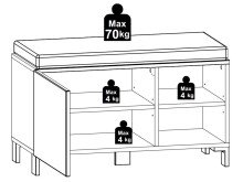Sitzbank >Redditch< in Weiß aus Kunststoff - 80x48x39cm (BxHxT)