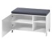 Sitzbank >Redditch< in Weiß aus Kunststoff - 80x48x39cm (BxHxT)