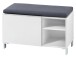 Sitzbank >Redditch< in Weiß aus Kunststoff - 80x48x39cm (BxHxT)