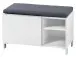 Sitzbank >Redditch< in Weiß aus Kunststoff - 80x48x39cm (BxHxT)