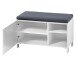 Sitzbank >Redditch< in Weiß aus Kunststoff - 80x48x39cm (BxHxT)