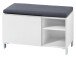 Sitzbank >Redditch< in Weiß aus Kunststoff - 80x48x39cm (BxHxT)