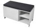 Sitzbank >Redditch< in Weiß aus Kunststoff - 80x48x39cm (BxHxT)