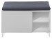Sitzbank >Redditch< in Lichtgrau aus Kunststoff - 80x48x39cm (BxHxT)