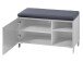 Sitzbank >Redditch< in Lichtgrau aus Kunststoff - 80x48x39cm (BxHxT)