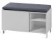 Sitzbank >Redditch< in Lichtgrau aus Kunststoff - 80x48x39cm (BxHxT)