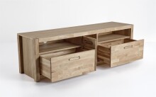 TV-Board >Leduc< in Wildeiche aus Metall - 155x58x50cm (BxHxT)