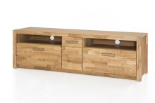 TV-Board >Leduc< in Wildeiche aus Metall - 185x58x50cm (BxHxT)