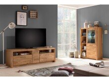 TV-Board >Leduc< in Wildeiche aus Metall - 185x58x50cm (BxHxT)