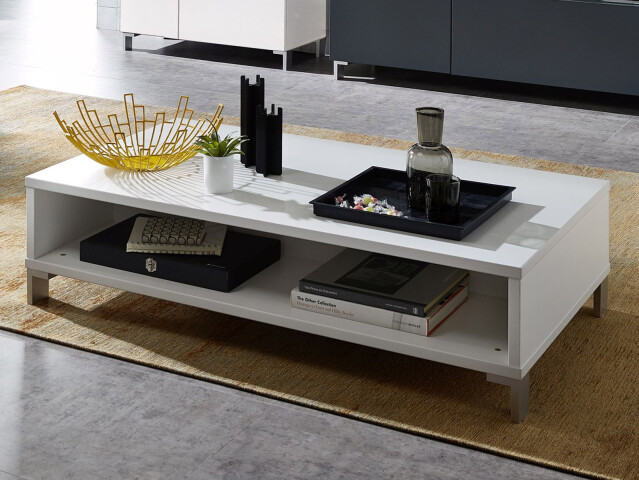 Couchtisch >Redditch I< in Alufarben aus Kunststoff - 110x35x65cm (BxHxT)