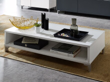 Couchtisch >Redditch I< in Alufarben aus Kunststoff - 110x35x65cm (BxHxT)