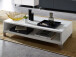 Couchtisch >Redditch I< in Alufarben aus Kunststoff - 110x35x65cm (BxHxT)