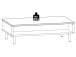 Couchtisch >Redditch I< in Alufarben aus Kunststoff - 110x35x65cm (BxHxT)
