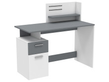 Schreibtisch >Plano< in Weiß - 121.5x109.7x55.1cm (BxHxT)