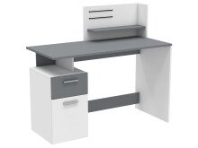 Schreibtisch >Plano< in Weiß - 121.5x109.7x55.1cm (BxHxT)