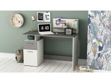 Schreibtisch >Plano< in Weiß - 121.5x109.7x55.1cm (BxHxT)