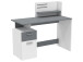 Schreibtisch >Plano< in Weiß - 121.5x109.7x55.1cm (BxHxT)