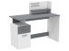 Schreibtisch >Plano< in Weiß - 121.5x109.7x55.1cm (BxHxT)